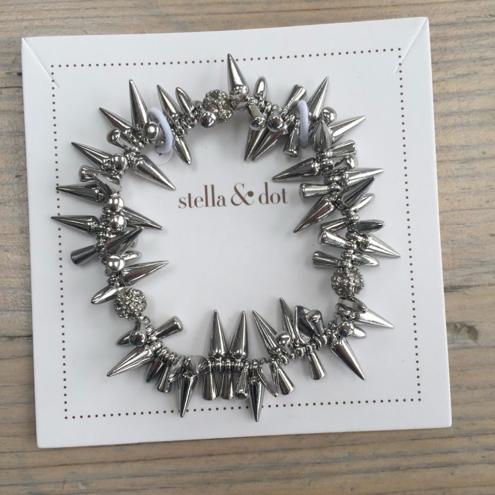 Stella & Dot Silver Spike Bracelet